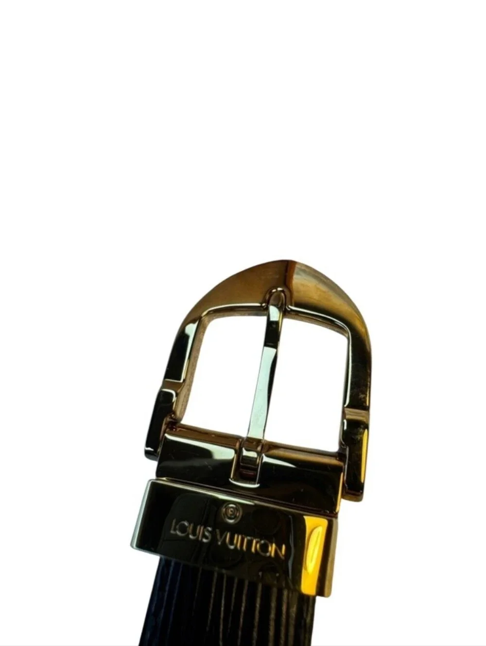 Like NEW! Louis Vuitton Epi Classique Waist Belt Leather Black Size 81/34